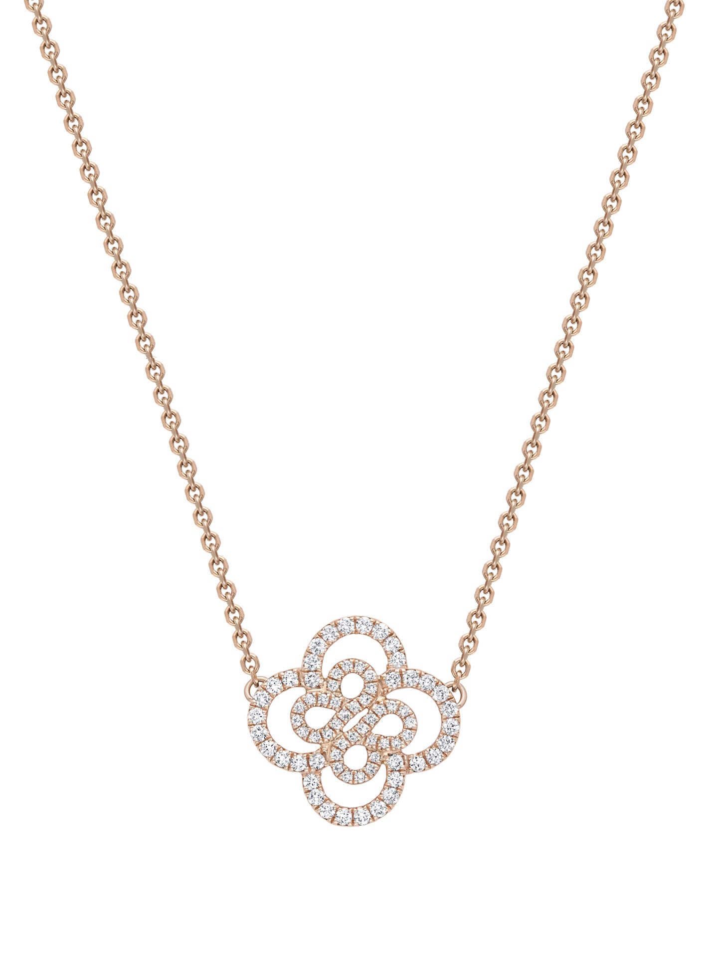 Be Boodles Double Motif Rose Gold Pendant | Boodles