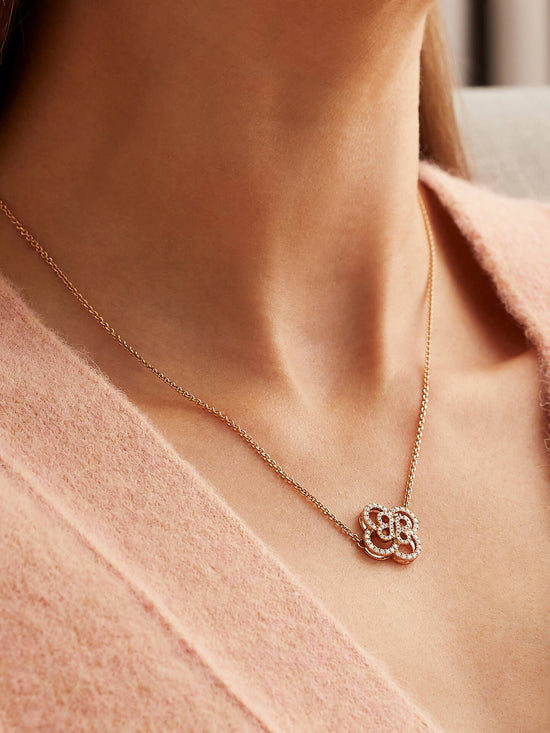 Be Boodles Double Motif Rose Gold Pendant