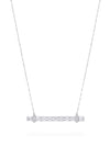 Trapeze Ashoka Diamond Platinum Pendant Necklace