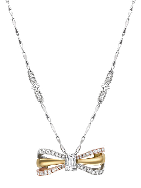 Ribbons Ashoka Diamond Pendant