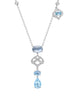 Woodland Aquamarine Diamond White Gold Pendant