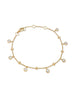 Beach Yellow Gold Diamond Anklet