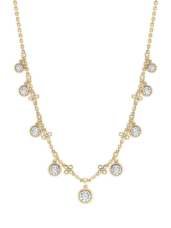 Beach Medium Yellow Gold Diamond Necklace