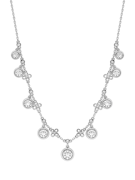 Beach Medium Platinum Diamond Necklace