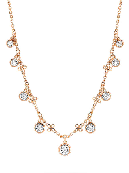 Beach Medium Rose Gold Diamond Necklace