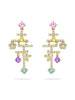 Secret Garden Sapphire Diamond Yellow Gold Drop Earrings