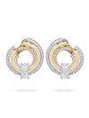 Ribbons Ashoka Platinum and Gold Diamond Earrings