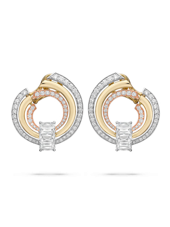 Ribbons Ashoka Platinum and Gold Diamond Earrings