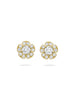 Secret Garden Walled Garden Diamond Stud Yellow Gold Earrings