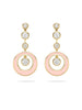 Raindance Diamond Pink Enamel Yellow Gold Earrings