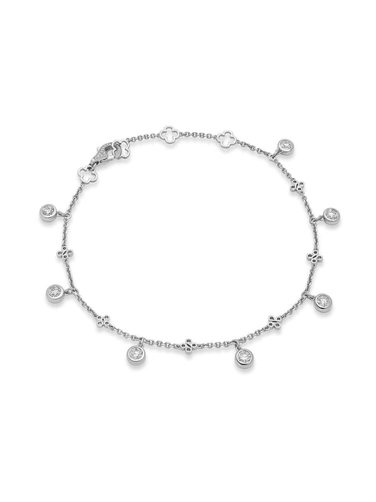 Beach Platinum Diamond Anklet