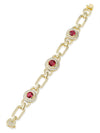 Monaco Ruby Yellow Gold Bracelet