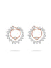 Firework Pink Diamond Platinum and Rose Gold Earrings