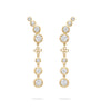 Beach Detachable Long Yellow Gold Drop Earrings