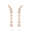 Beach Detachable Long Rose Gold Drop Earrings