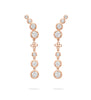 Beach Detachable Long Rose Gold Drop Earrings