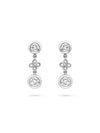 Beach Platinum Detachable Diamond Drop Earrings