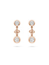 Beach Rose Gold Detachable Diamond Drop Earrings