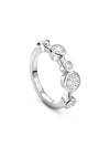 Raindance Large Half-Hoop Platinum Diamond Ring