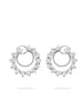 Firework Platinum Heart Diamond Earrings