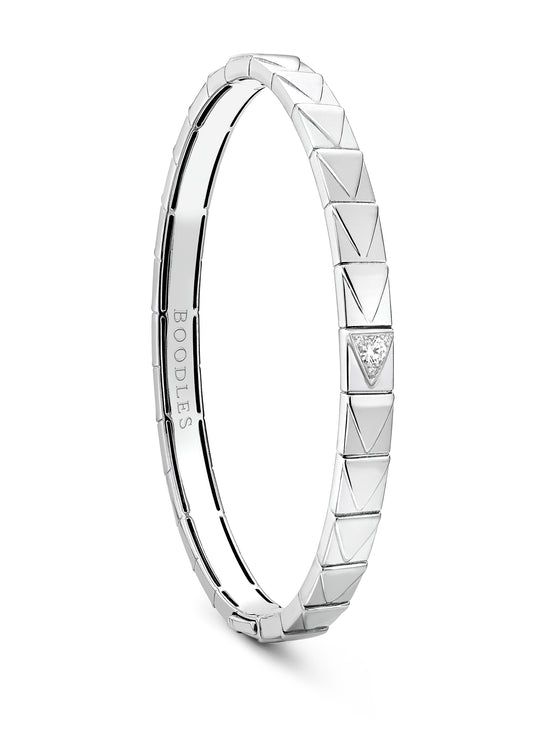 Be You White Gold Bangle