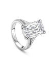 Ashoka Diamond Split Shoulders Platinum Ring