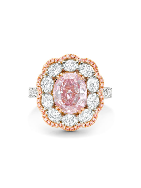 Big Sur Pink Diamond Platinum and Rose Gold Ring