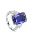 Classic Sapphire Ashoka Platinum Ring