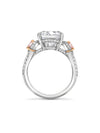 Petal Cushion Cut Diamond Ring