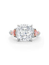 Petal Cushion Cut Diamond Ring