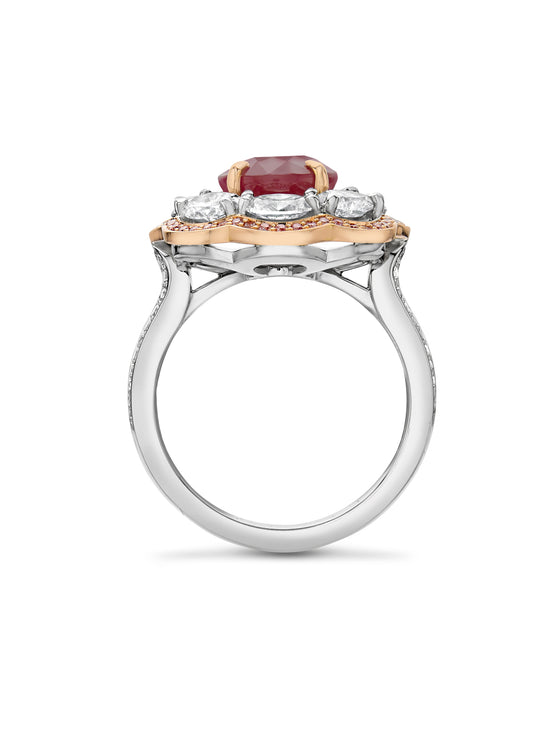 Vintage Oval Cut Ruby Ring