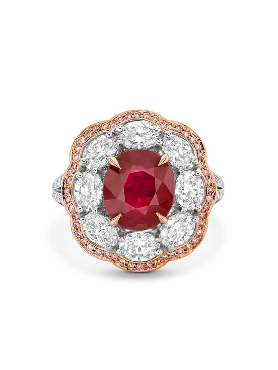 Vintage Oval Cut Ruby Ring