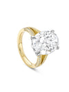 Oval Diamond Split Shoulders Yellow Gold Ring