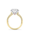 Oval Diamond Split Shoulders Yellow Gold Ring