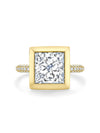 Florentine Princess Cut Yellow Gold Diamond Ring