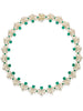 Secret Garden Fern Emerald Yellow Gold Necklace