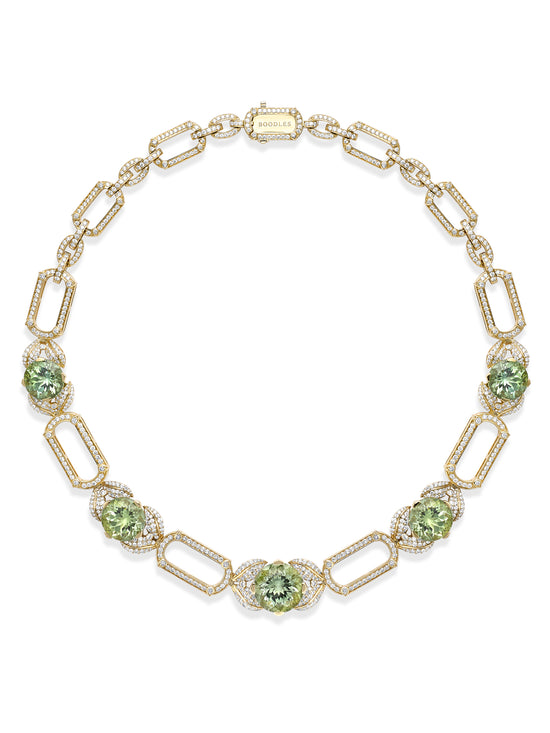 Secret Garden Verdure Tourmaline Yellow Gold Necklace