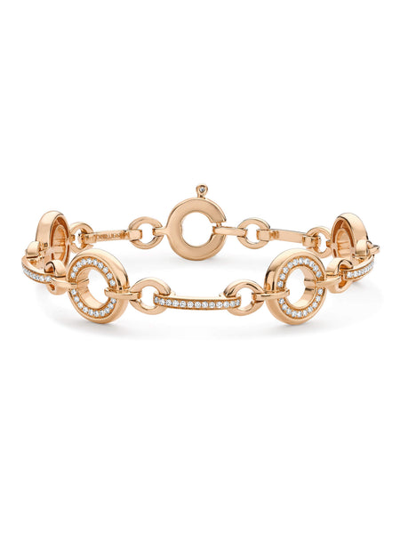 Classic Roulette Rose Gold Diamond Bracelet