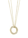 Large Roulette Yellow Gold Diamond Pendant