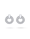 Roulette White Gold Diamond Flip Earrings