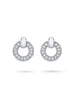 Roulette White Gold Diamond Flip Earrings