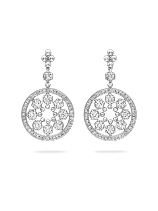 Circus White Gold Diamond Earrings