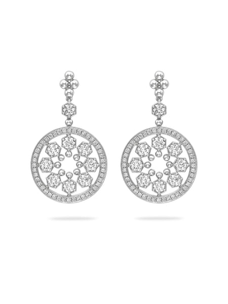 Circus White Gold Diamond Earrings