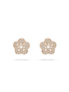 Blossom Rose Gold Diamond Stud Earrings