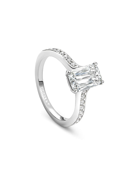 Harmony Ashoka Cut Platinum Diamond Engagement Ring