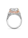 Peace of Mined Enamel Cushion Cut Diamond Ring