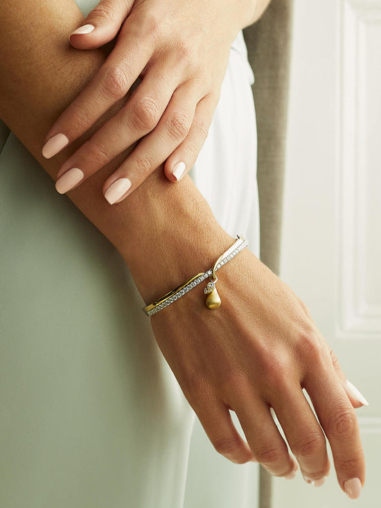 Orchard White and Yellow Gold Bangle